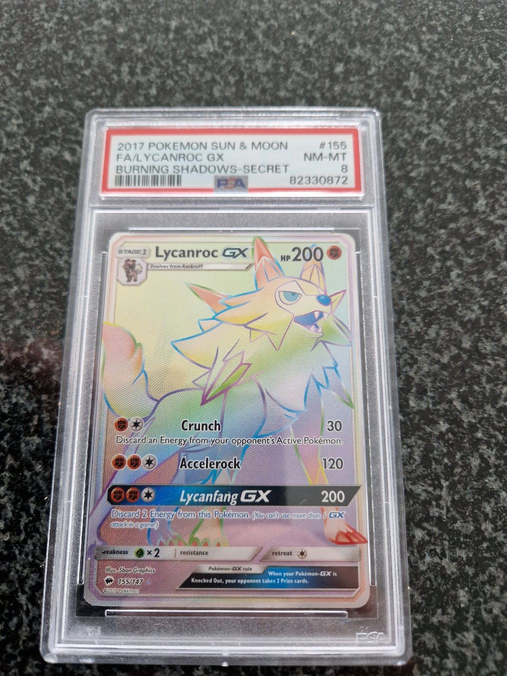 Pokémon Carte collezionabili: Lycanroc GX - PSA 8 - US - Ab 1.- !! – Nuovo (secondo la descrizione) da Romont FR venduto da raj_sjv9 1