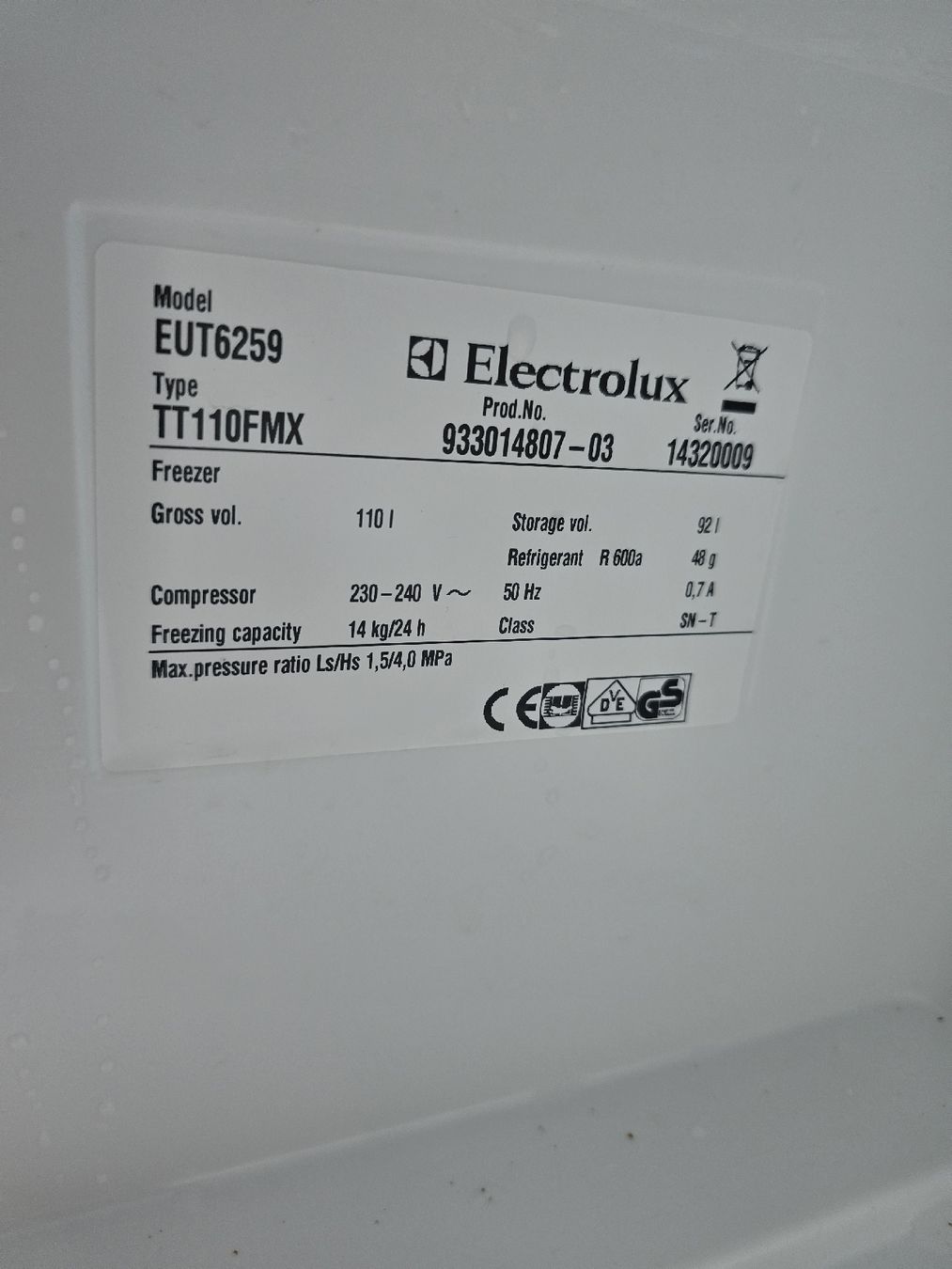 Gefrierschrank: Electrolux   – Gebraucht aus Oberburg von B-2 3