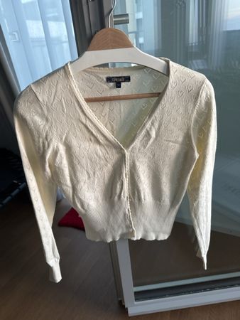 Strickjacke King Louie Herzmuster Creme Grösse M guter Zusta