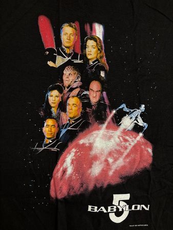 NEUES Babylon 5 T-Shirt Vintage 1997, Grösse L Sci-Fi Kult