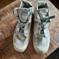 Original Palladium Canvas-Boots, Grau, Grösse 38, Damen, neu