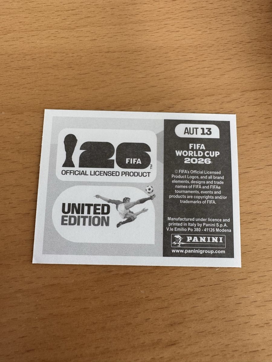 Panini Carte collezionabili: Panini - WM 2026 - AUT 13 - Sticker – Nuovo (secondo la descrizione) da Wetzikon ZH venduto da thayreen 1