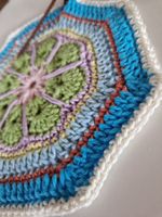 Potholder Topflappen Küchendeko African Flower gehäkelt