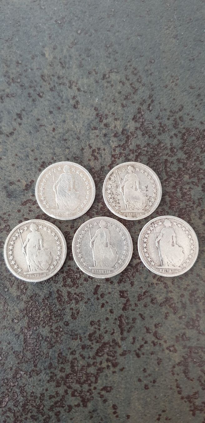Tutti le monete: 5x  50 Rappen 1901(10) – Usato da Altendorf venduto da chevro06 1