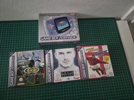 Gameboy Advance Complete In Box Crystal+3 Games+Receipt!rare