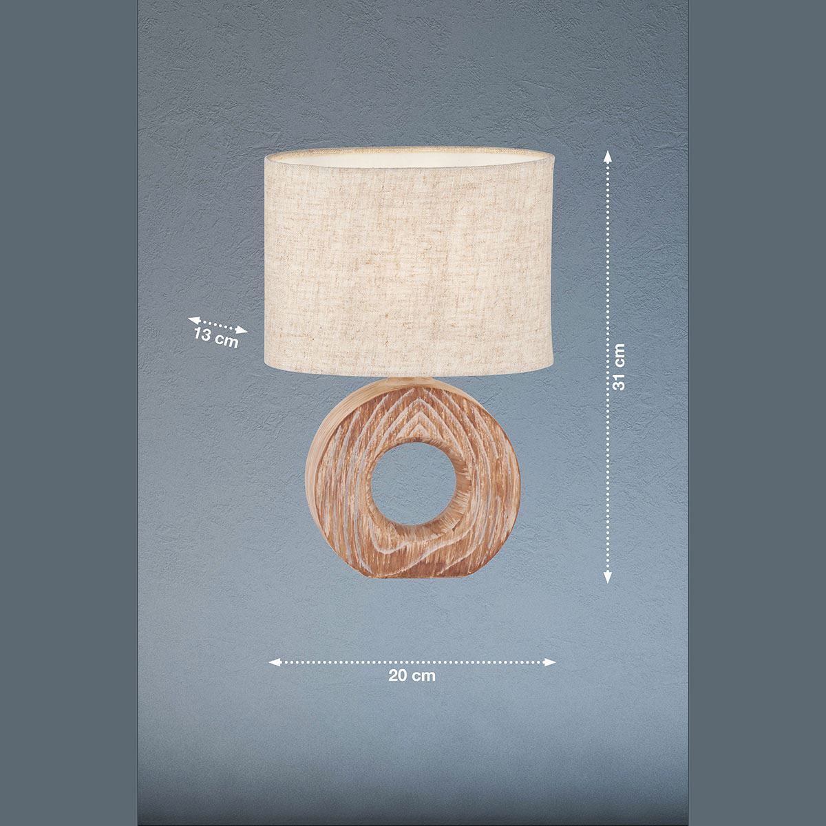 Lampade: Tischleuchte, Stoffschirm, 31 cm Höhe – Nuovo (secondo la descrizione) da Kreuzlingen venduto da Smart-Light 2