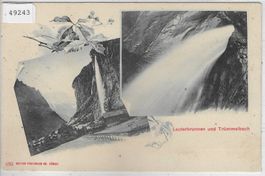 Lauterbrunnen und Trümmelbach - Jugendstil-Karte