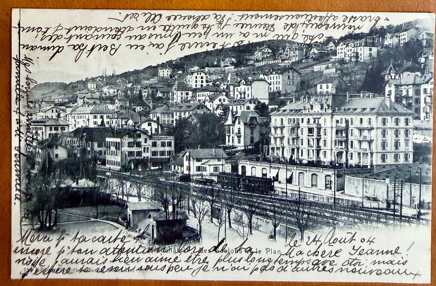 Cartoline postali: Neuchâtel - Train près de Les Sablons et le Plan - 1904 – Usato da Lutry venduto da Ediego