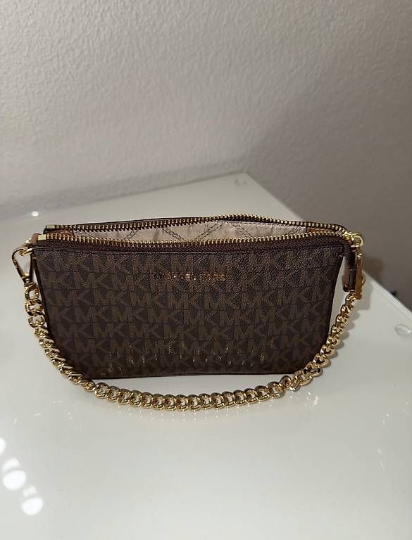 Michael Kors Taschen für Damen: MICHAEL KORS JET SET CHAIN POUCHETTE - BROWN – Gebraucht aus Balgach von lea_2rbr 4