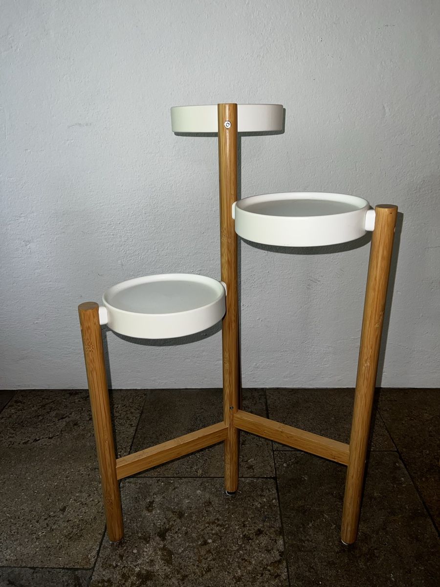 Ikea Scaffali: 2x IKEA SATSUMAS Blumenständer, Bambus/weiss – Usato da Gockhausen venduto da MariusWeber 3