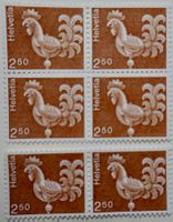 1975 Viererblock und Zweierstreifen Turmhahn postfrisch**
