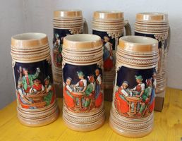Bierhumpen Keramik Glas