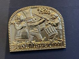 Fasnachtsplakette Jeisi Migger 1991