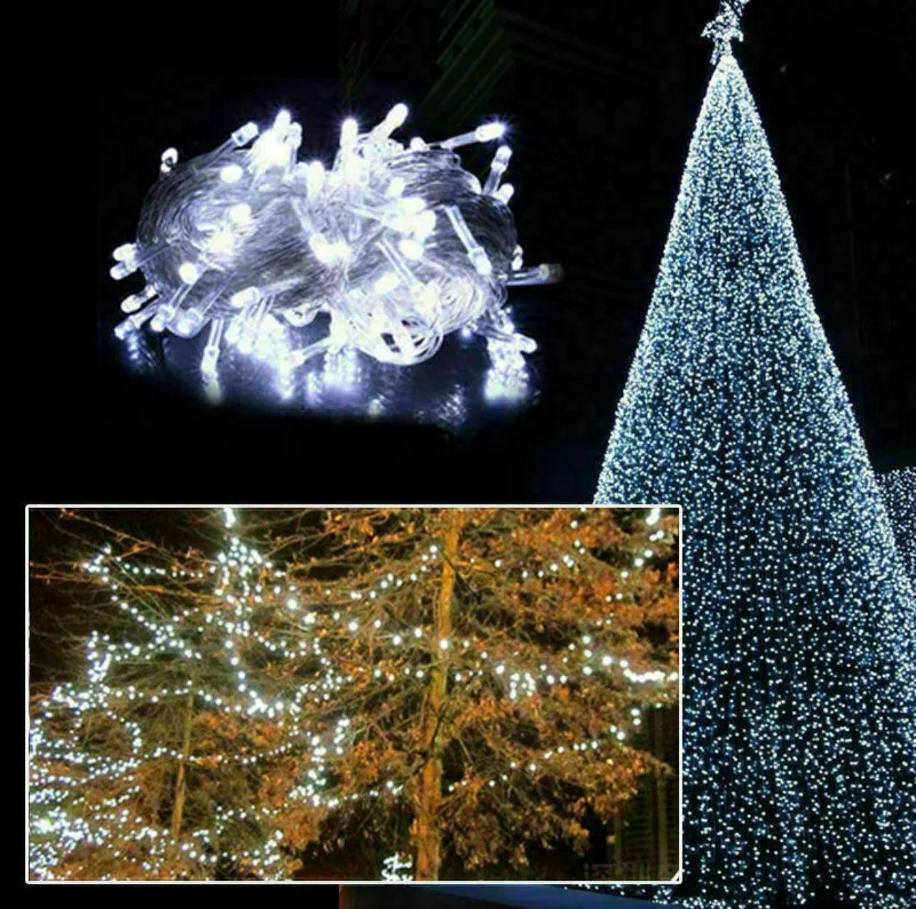 Ghirlande e barre luminose: +weihnachtskette 30m  Ledkette, Lichterkette Kaltweiss – Nuovo e nell'imballaggio originale da Amriswil venduto da JaJa-Express 3