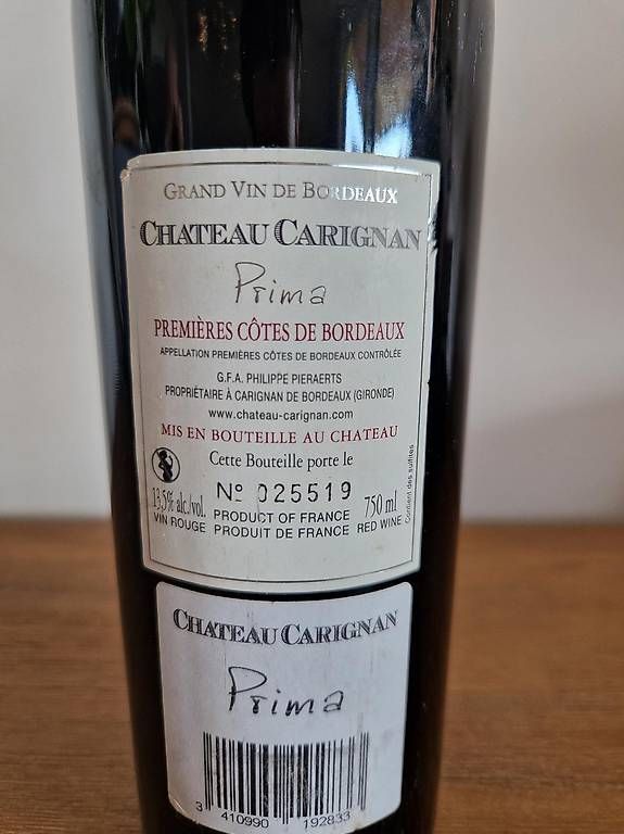 Vino: Château Carignan Prima 2005 – Usato da Luzern venduto da yvesaeschbach 1
