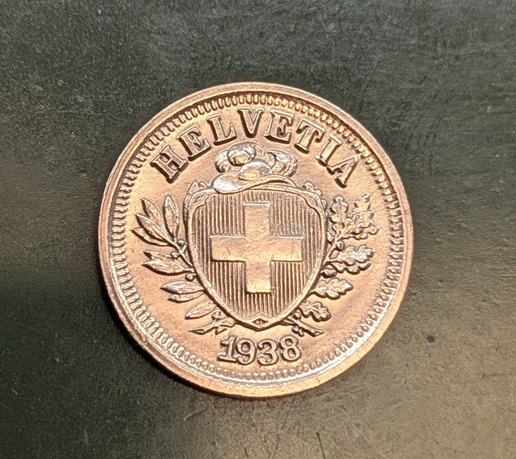 Tutti le monete: 1 Rp. 1938 Bronze – Usato da Zetzwil venduto da Spitz70