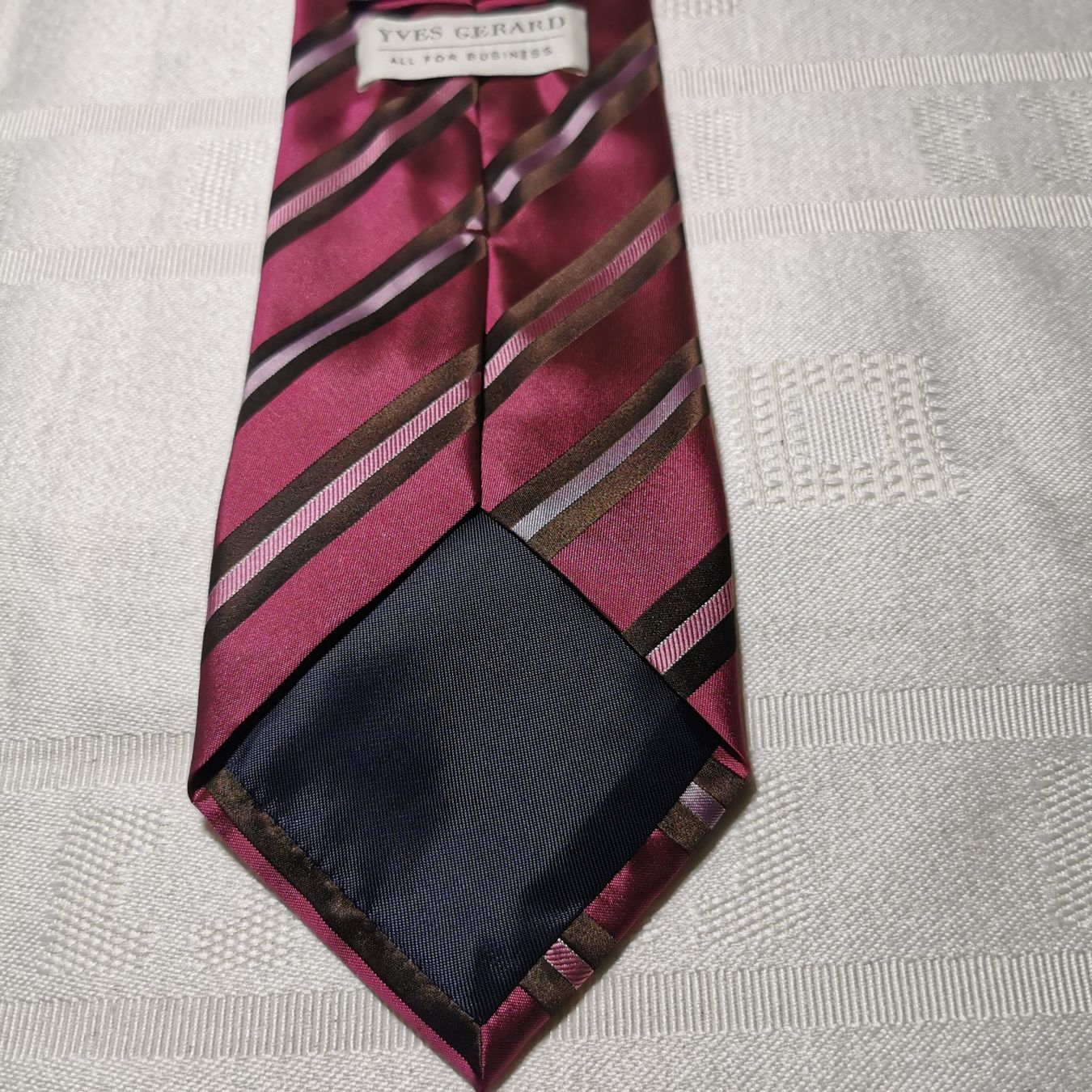 Cravatte: Yves Gerard Krawatte Rosa/Pink gestreift – Usato da Bern venduto da Second-Hand-Pirat 4