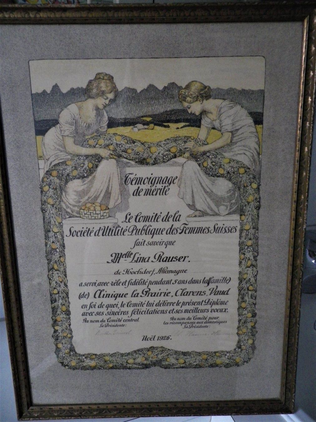 Foto & Immagini: Bild Verdiensturkunde 1926 – Usato da Reinach BL venduto da Annodomini 1