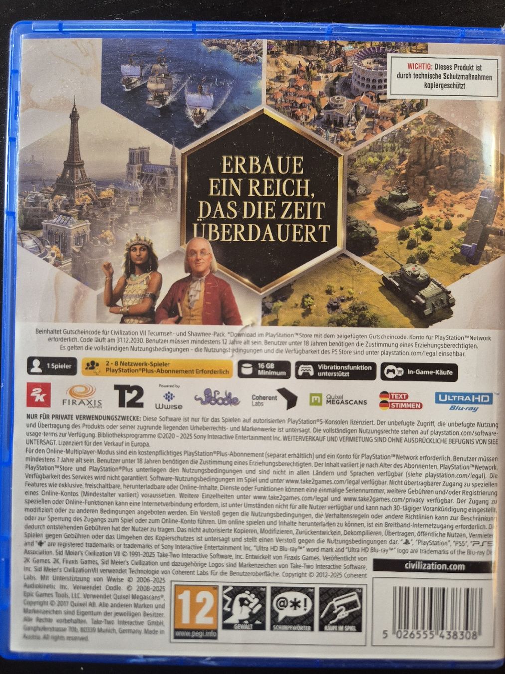 Sony Giochi: Jeu PS5 Civilization VII – Nuovo (secondo la descrizione) da Sonceboz-Sombeval venduto da Cedced 1