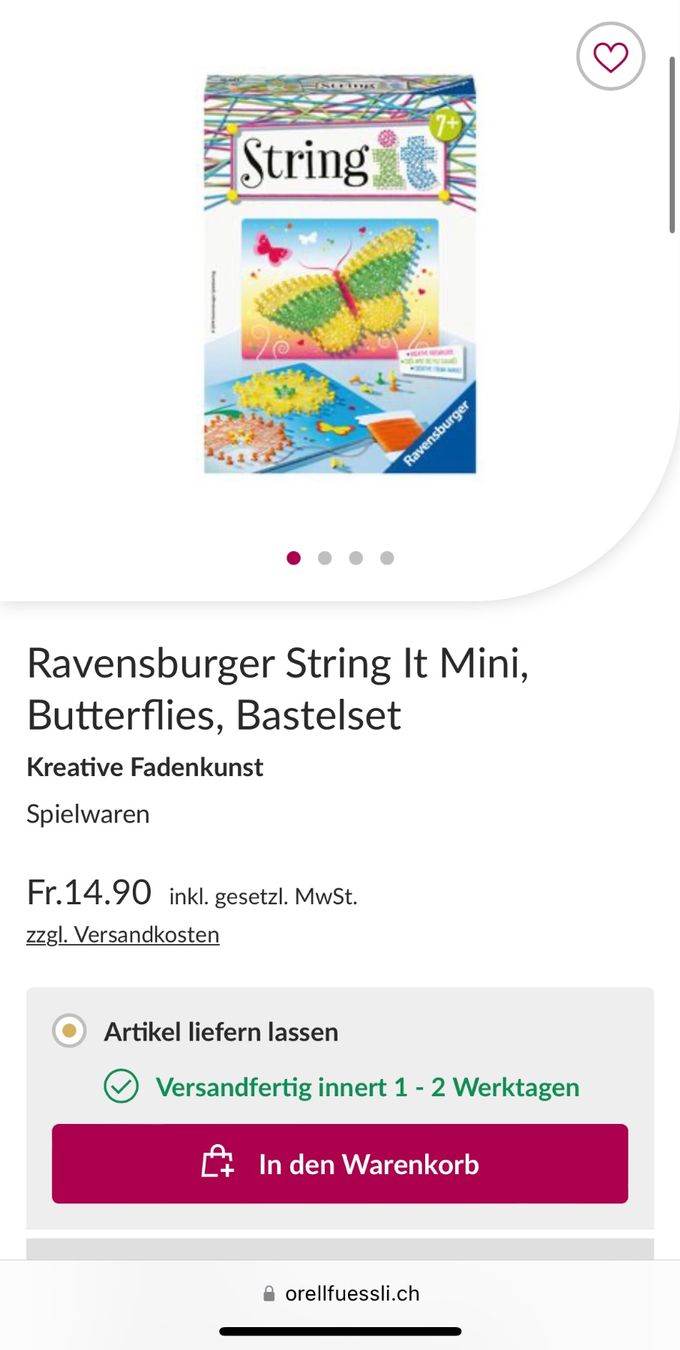 Kit bricolage: Neu** Bastelset "String It" Ravensburger – Nuovo e nell'imballaggio originale da Zollikon venduto da Krenapf 2