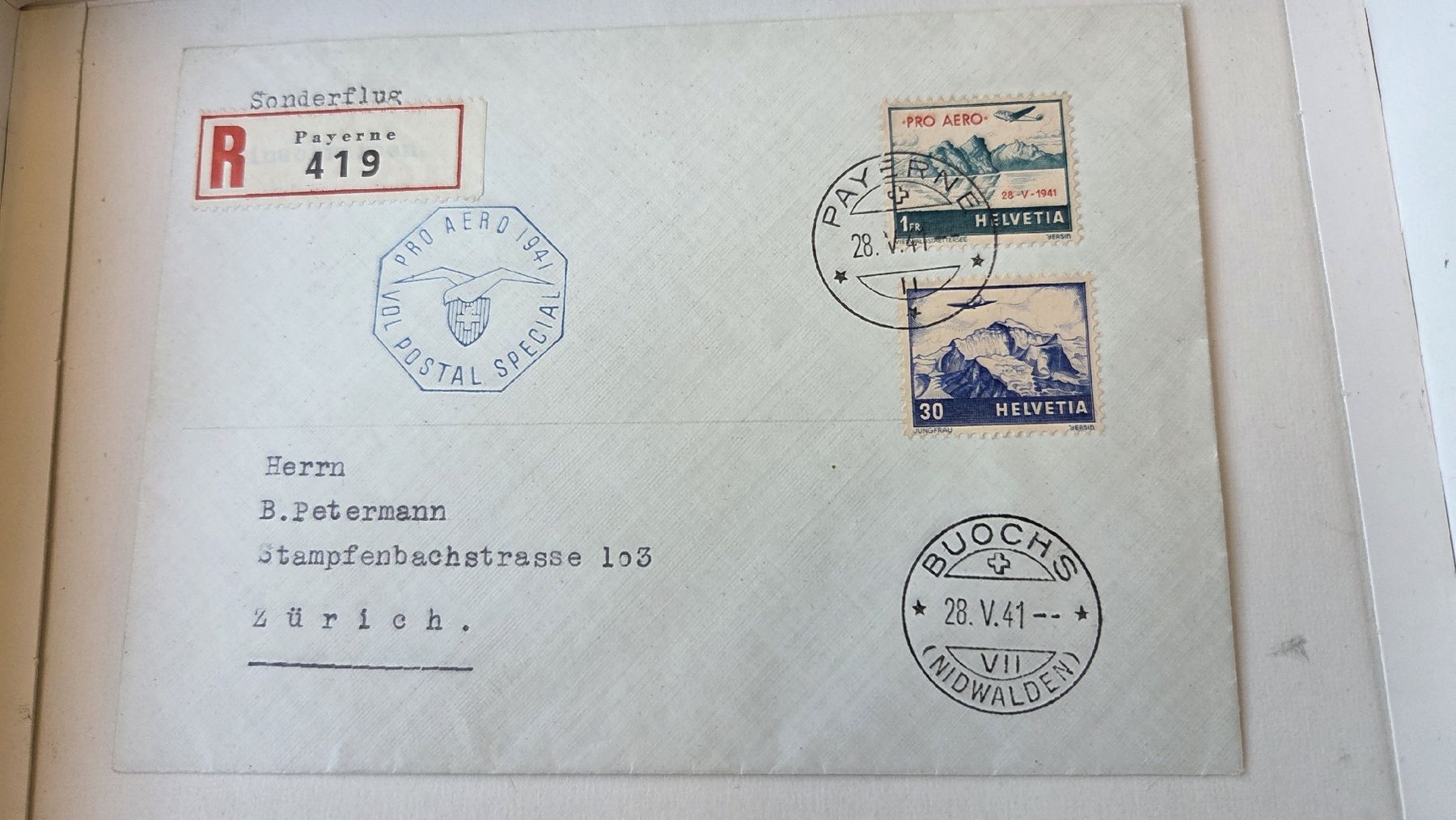 Tutti i francobolli: 1941 Pro Aero Brief – Usato da Arni AG venduto da Moth68
