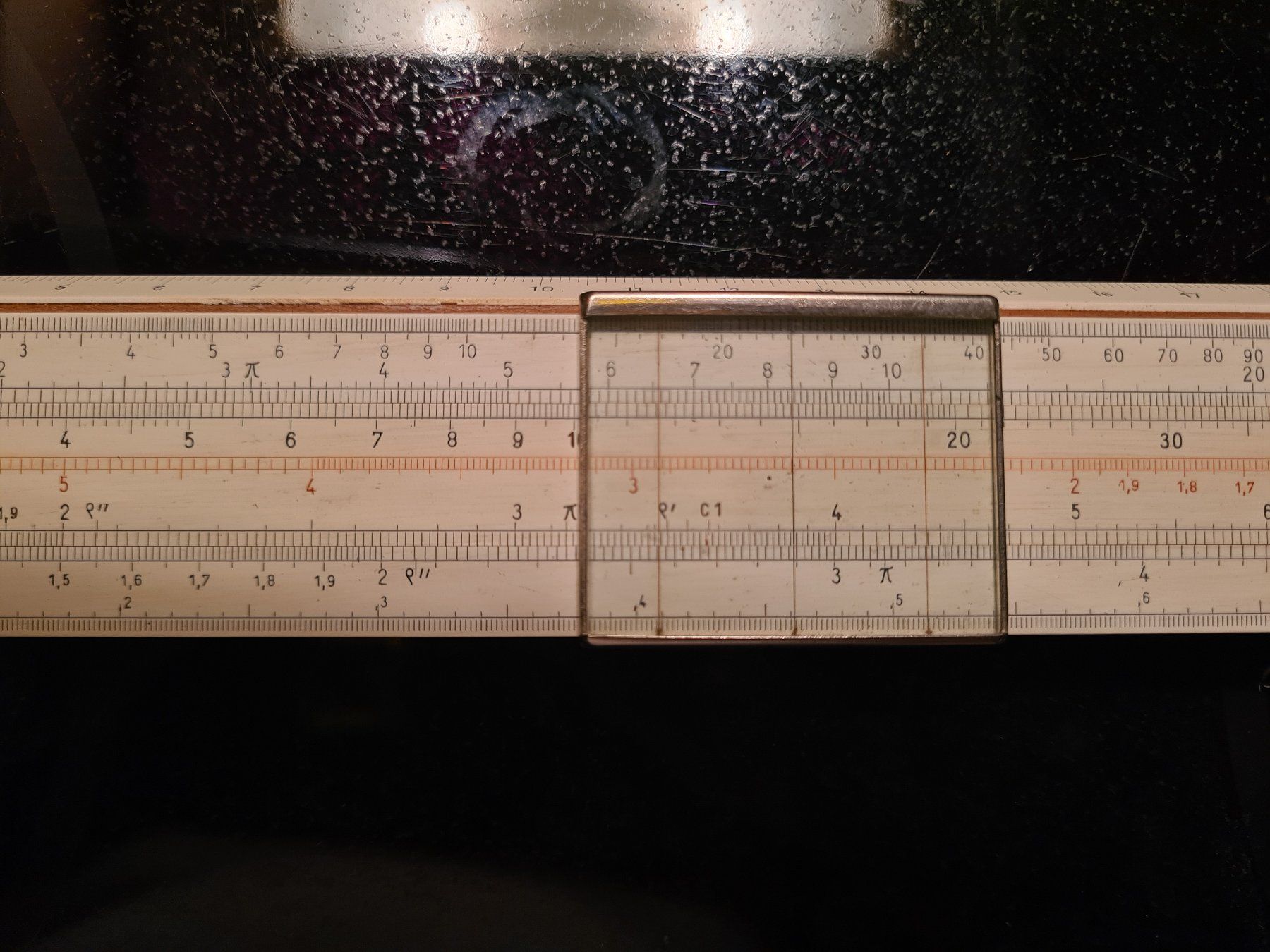 Misurare: Multi-Divi Analog-Taschenrechner Massstab antik – Usato da Miège venduto da engernhaus