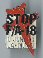Stop F/A-18 Pin