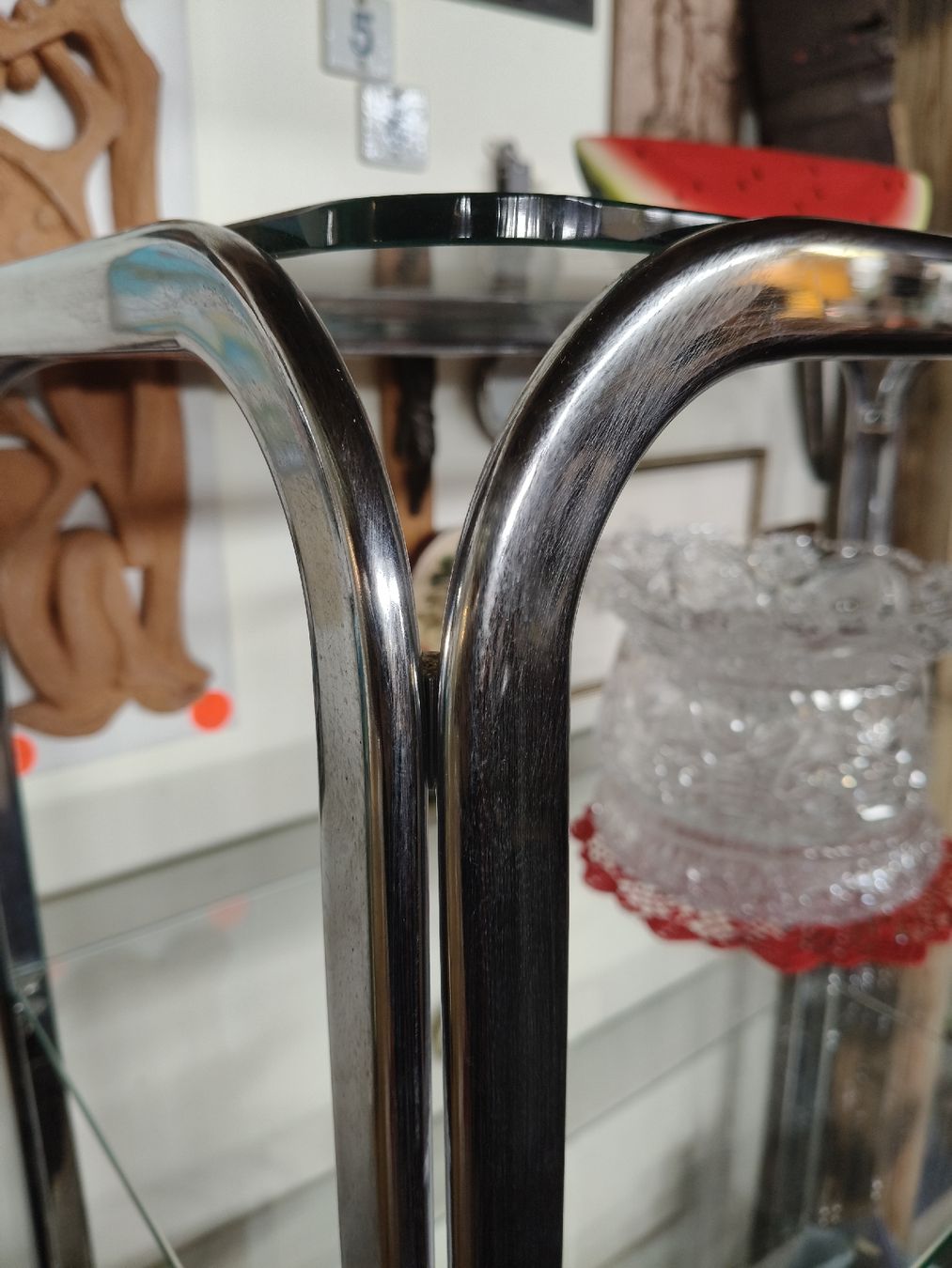 Scaffali: chrom- Regal mit Glas aus  70 er – Usato da Zwingen venduto da inf_2blh 5