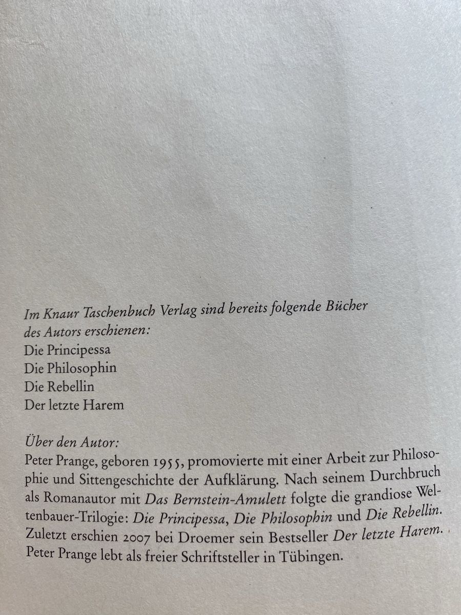 Libri: Das Bernstein-Amulett - Peter Prange – Usato da Schwarzenburg venduto da Michellu 4