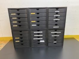 6 Schubladenboxen für das Büro