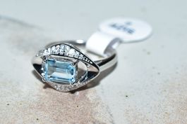 Damen Ring mit Topas aus Silber, Gr.6