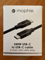 Mophie USB-C to USB-C Kabel 240W, 3 Meter, Originalverpackt