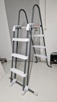 Poolleiter Aluminium / Kunststoff weiss/grau Grösse 110 cm