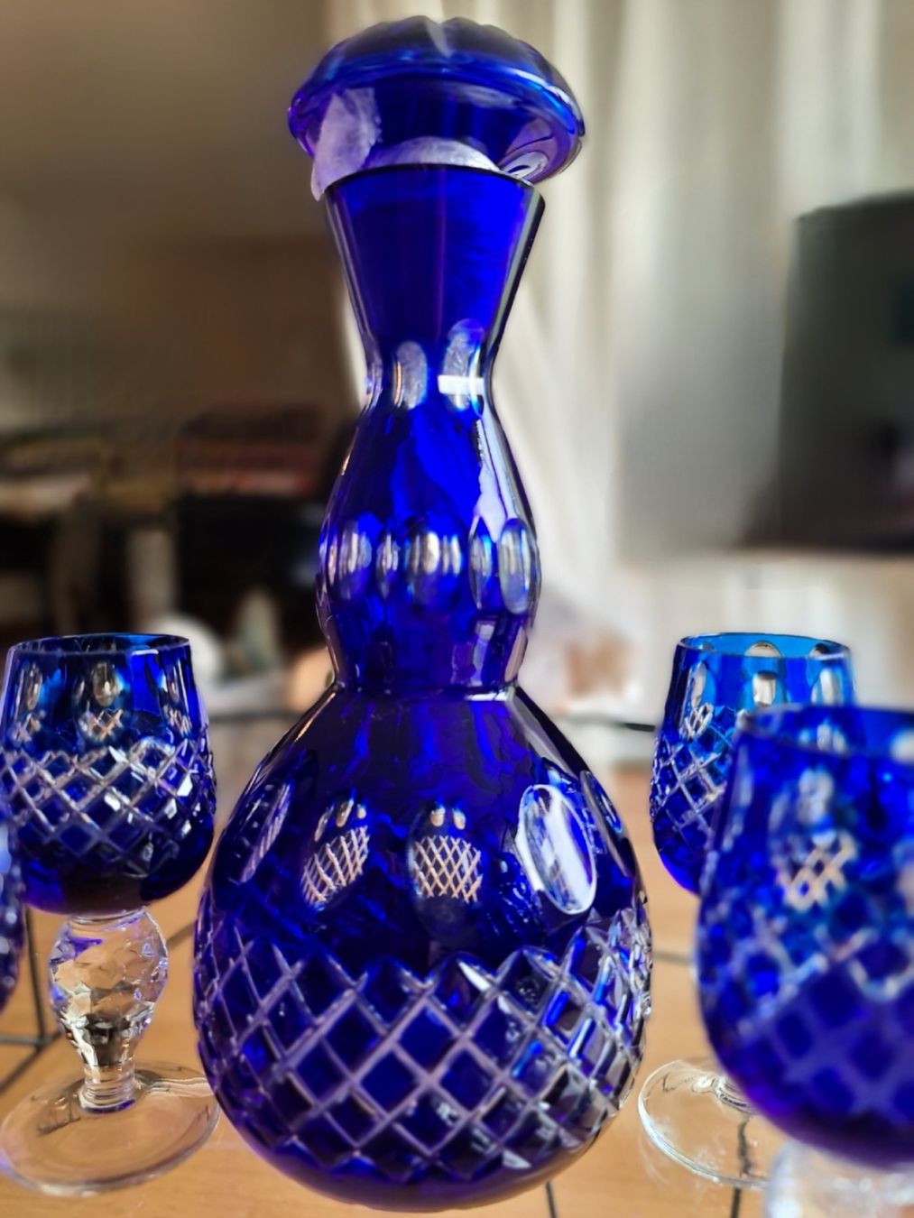 Bicchieri: Kristallset Likörgläser mit Karaffe, Vintage – Nuovo (secondo la descrizione) da Meggen venduto da everydaysale