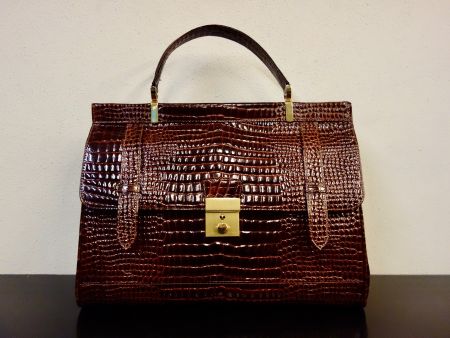 Vintage Handtasche Leder Braun Ledertasche Taschen 80er 90er