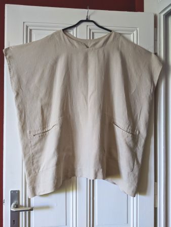 CHRISTA DE CAROUGE : Grande tunique beige en lin TU