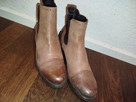 5th Avenue Stiefeletten, Leder, Braun, Grösse 38 Schnäppchen