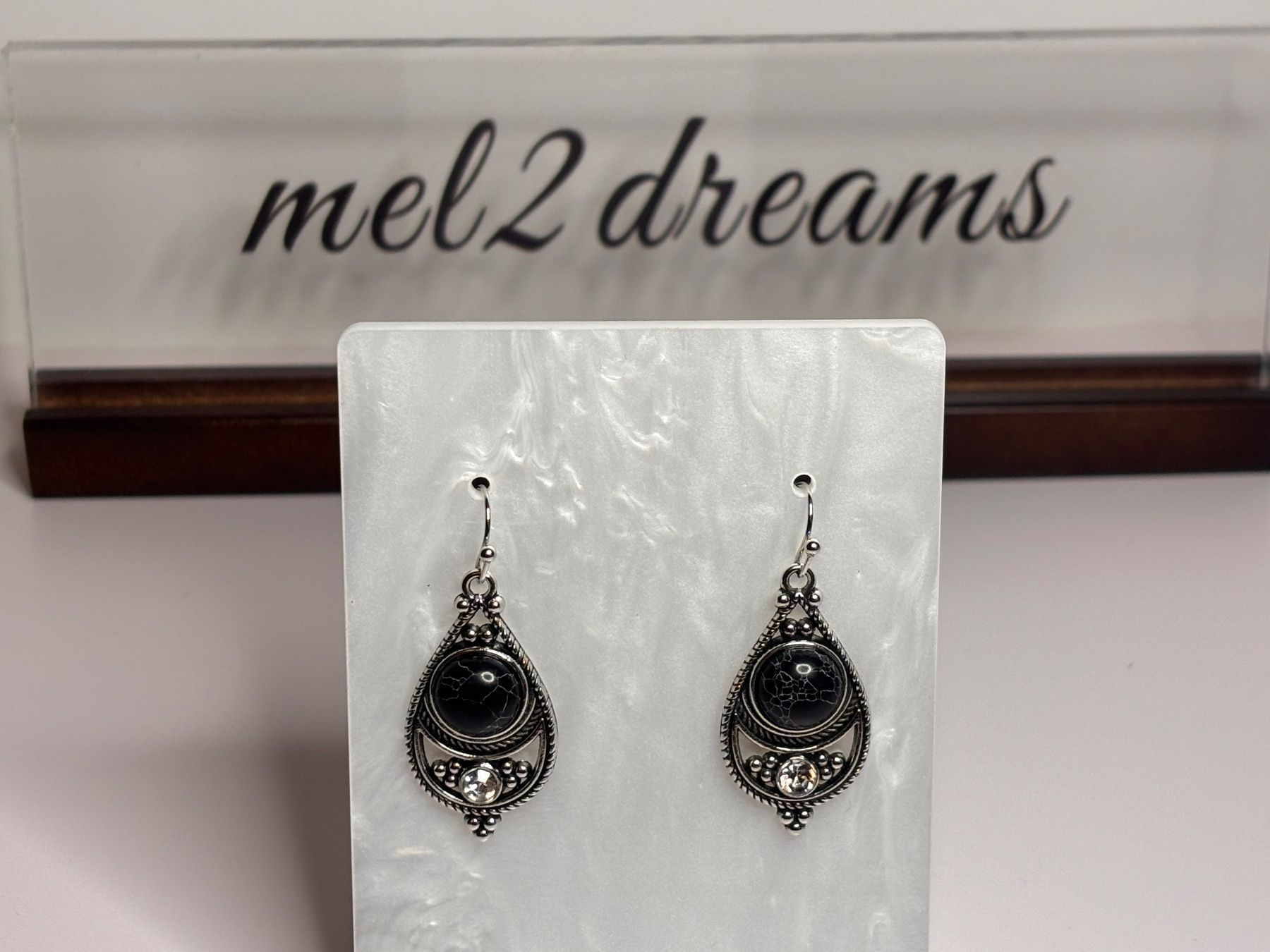 Boucles d'oreille: Boucles d'oreilles turquoise noir ✨ – Neuf (Voir description) à Lausanne par mel2dreams 2