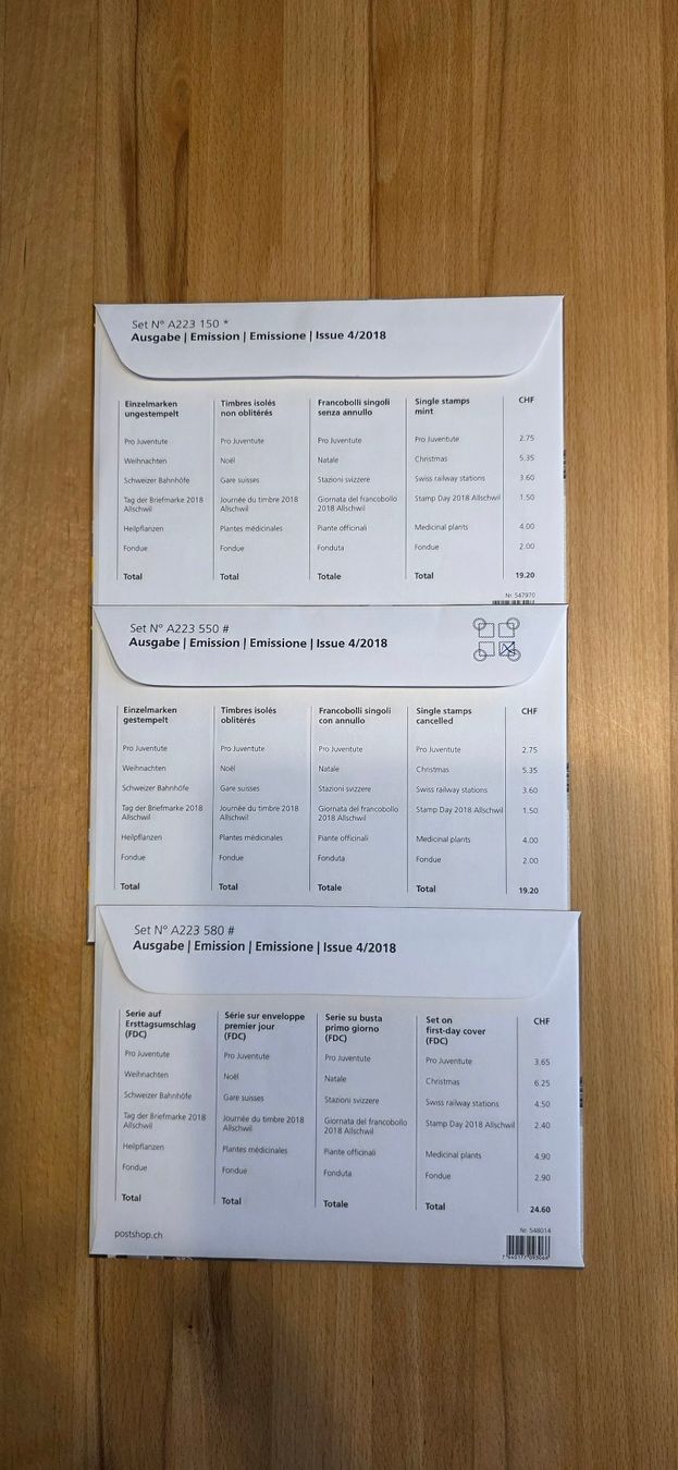 Tutti i francobolli: CH-Briefmarken Jahresausgabe 2018 – Nuovo (secondo la descrizione) da Wettswil venduto da Schnuebe 7
