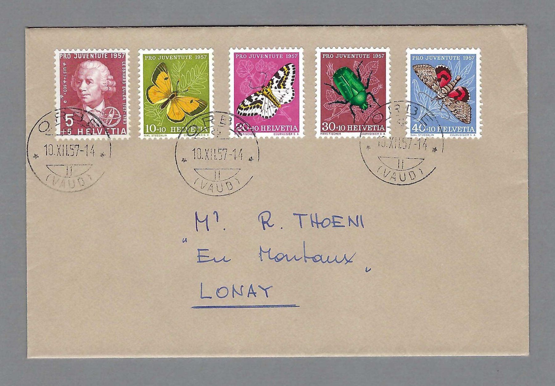 Tous les timbres: 1957, SATZBRIEF PJ 0 ORBE, Ia. – D'occasion à Pura par ulisse1957