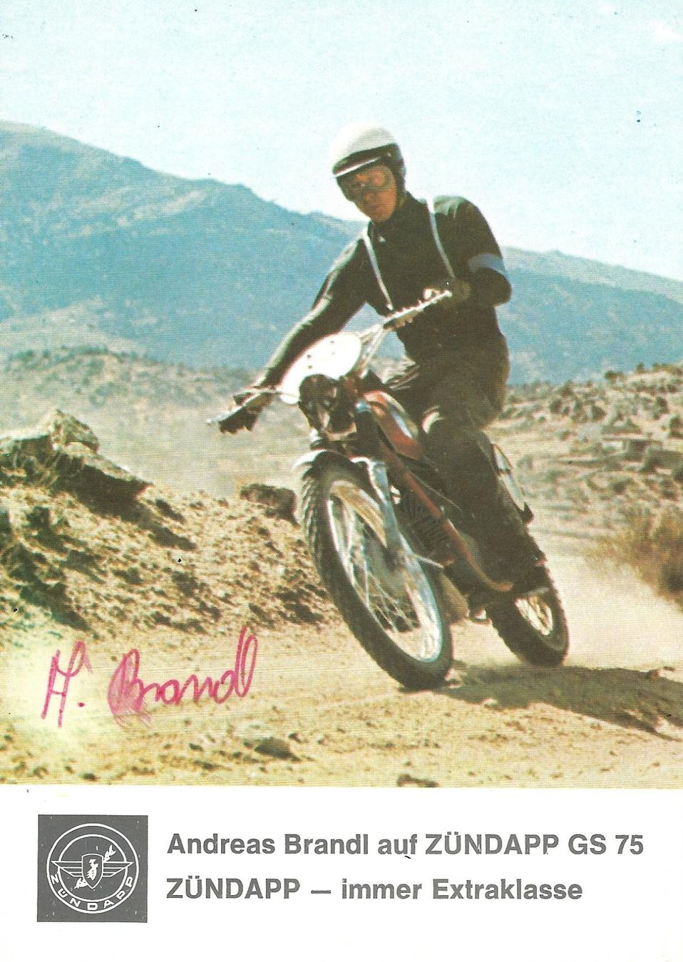 Autografi: Autogrammkarte; Andreas Brandl Zündapp – Usato da Aarburg venduto da Hktm