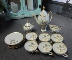 Vintage Mocca Porzellan-Service Ottlinger Sevelen, Schweiz