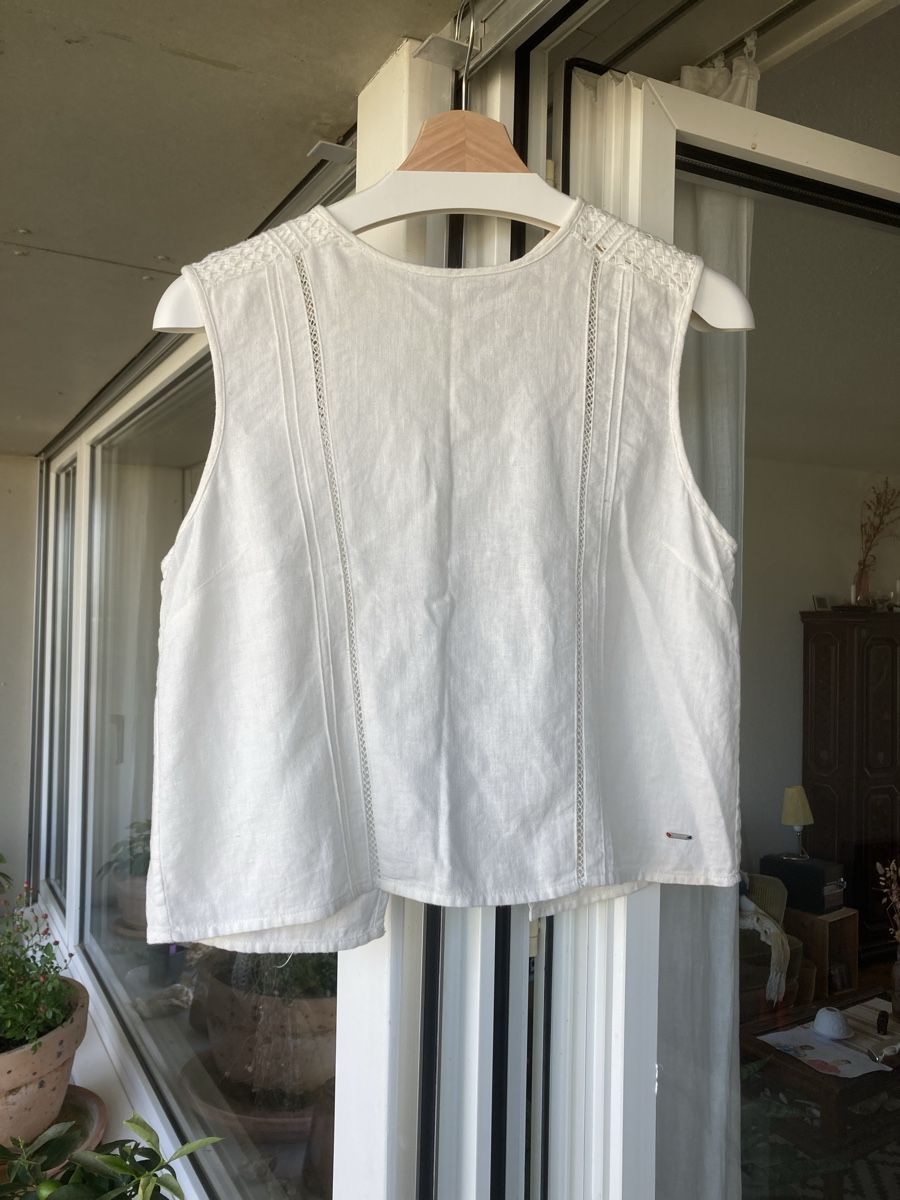 Tommy Hilfiger Top: Luftiges kurzes Leinentop – Usato da Luzern venduto da franziska.2024