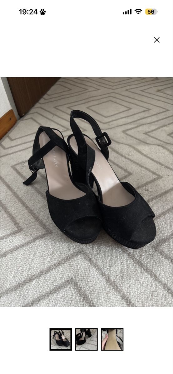 Scarpe da donna: Schwarze Sandalen mit funkelndem Absatz, – Nuovo (secondo la descrizione) da Schmerikon venduto da mir_c2lz