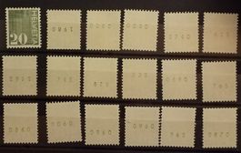 3566) 484RM, Lot, 18 Rollenmarken mit Nr. postfrisch