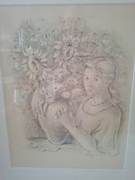Bild Frau mit Blumenstrauss