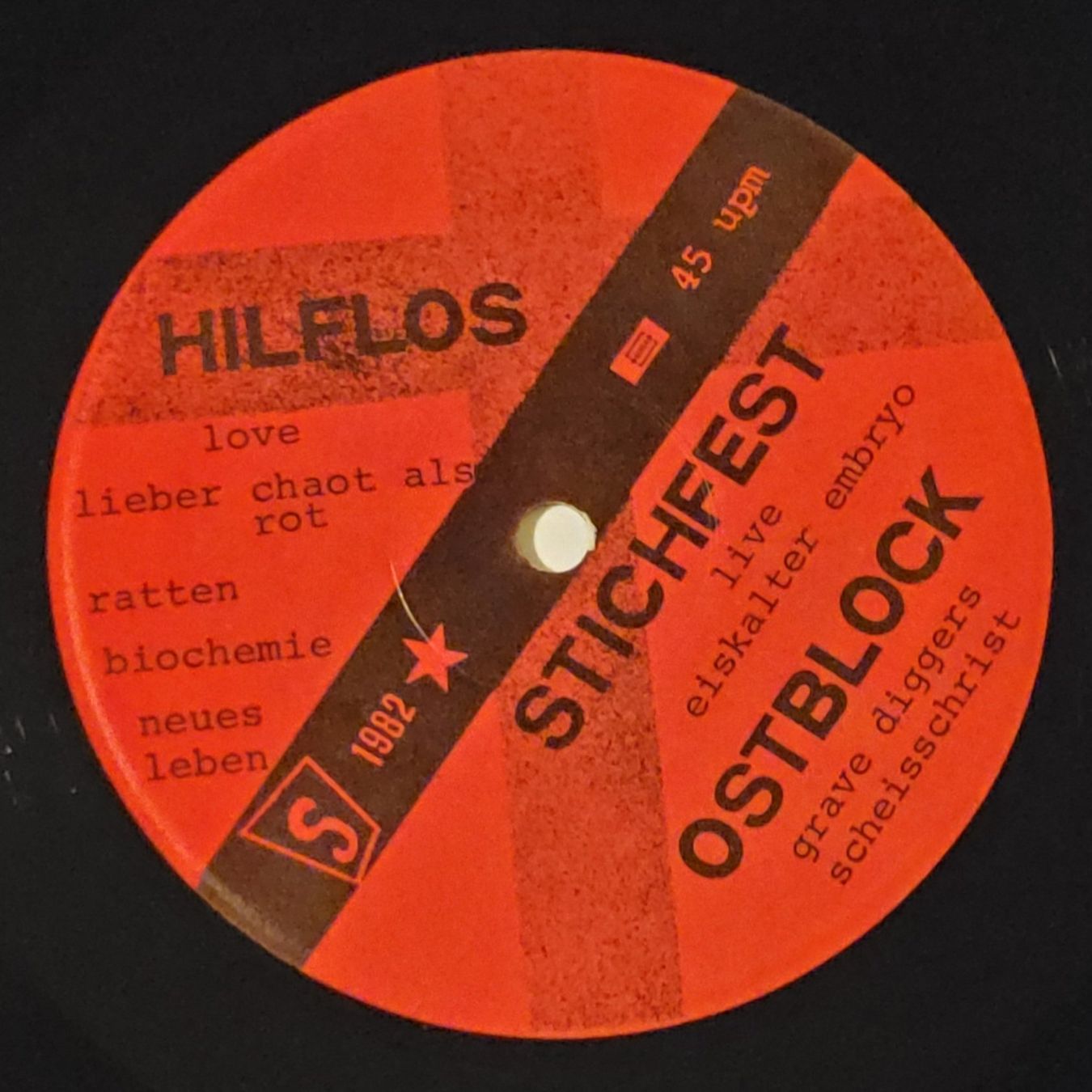 Dischi in vinile: Hilflos Ostblock Stichfest  -  1982 – Usato da Zürich venduto da Avd 9