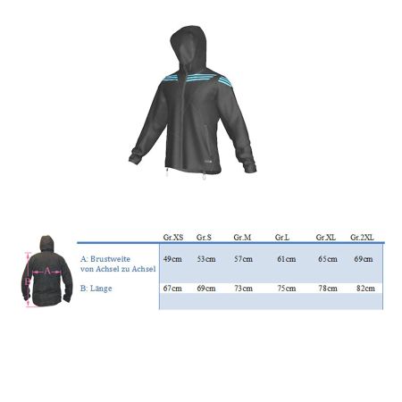 Adidas Regenjacke/Windjacke Regen Jacke schwarz/unisex/Gr.XS
