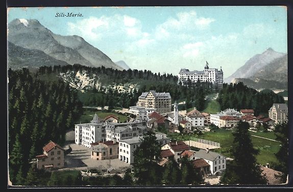 Ansichtskarten: AK Sils-Maria, Panorama, 1910 – Gebraucht aus Berlin von bartko-reher