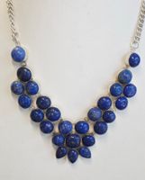 Halskette Lapislazuli Silber Collier neuwertig